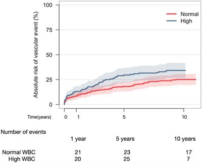 Elevated white blood cell counts in ischemic stroke patients are associated with increased mortality and new vascular events